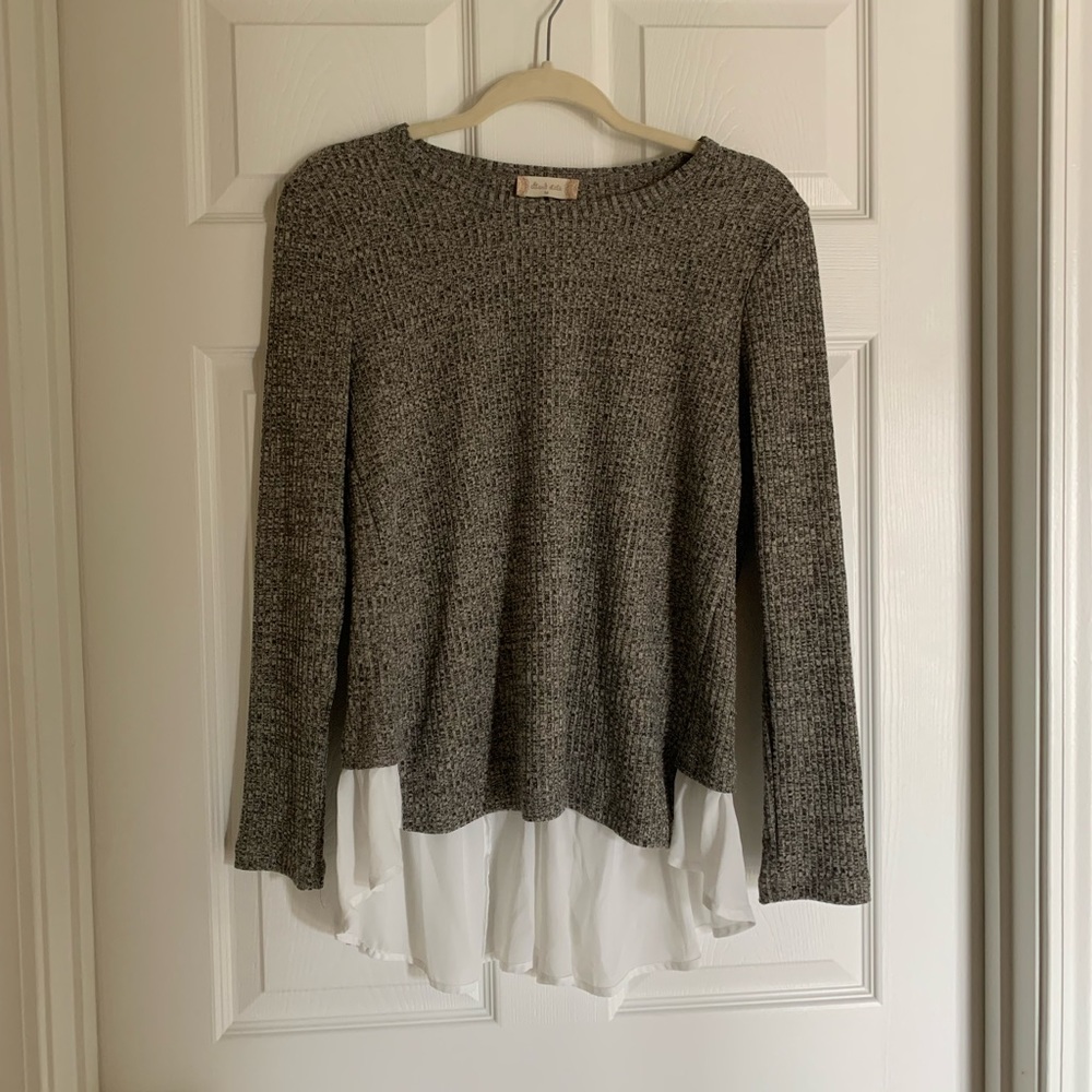 Altar’d State Marbled Sweater Blouse - medium